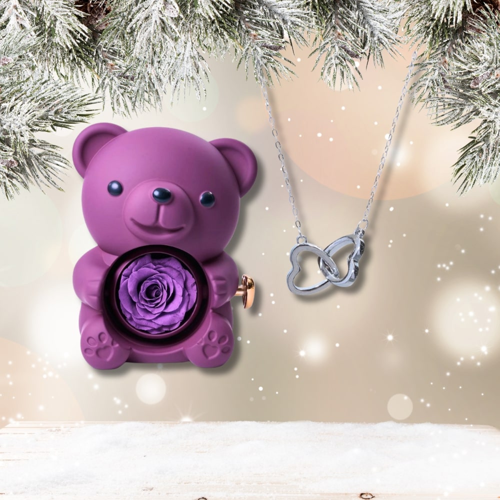 Czuły Prezent - Wieczny Niedźwiedź i spersonalizowany naszyjnik