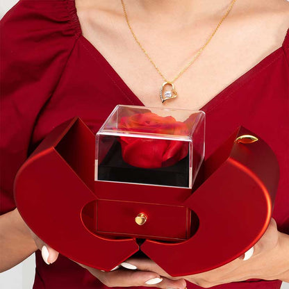 Czuły Prezent - Zestaw Jabłko i naszyjnik Miłość